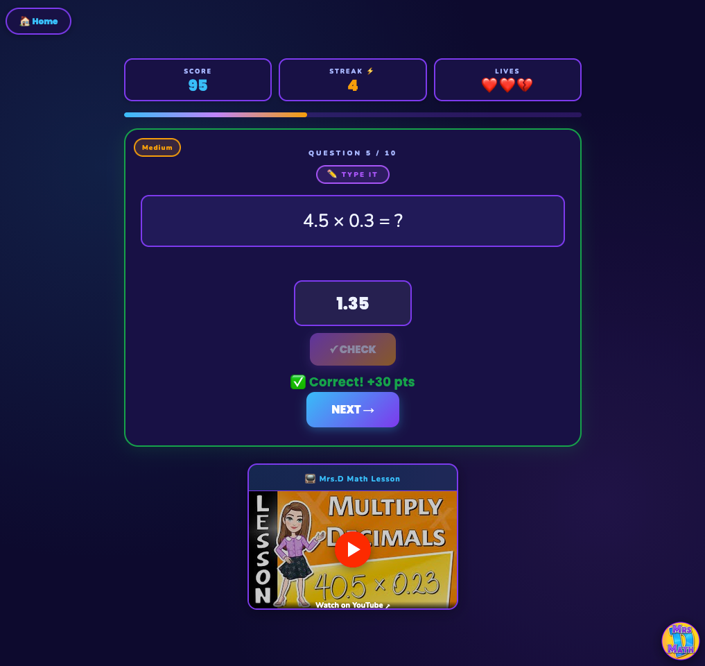 Point Shift | Multiply Decimals | 6th grade