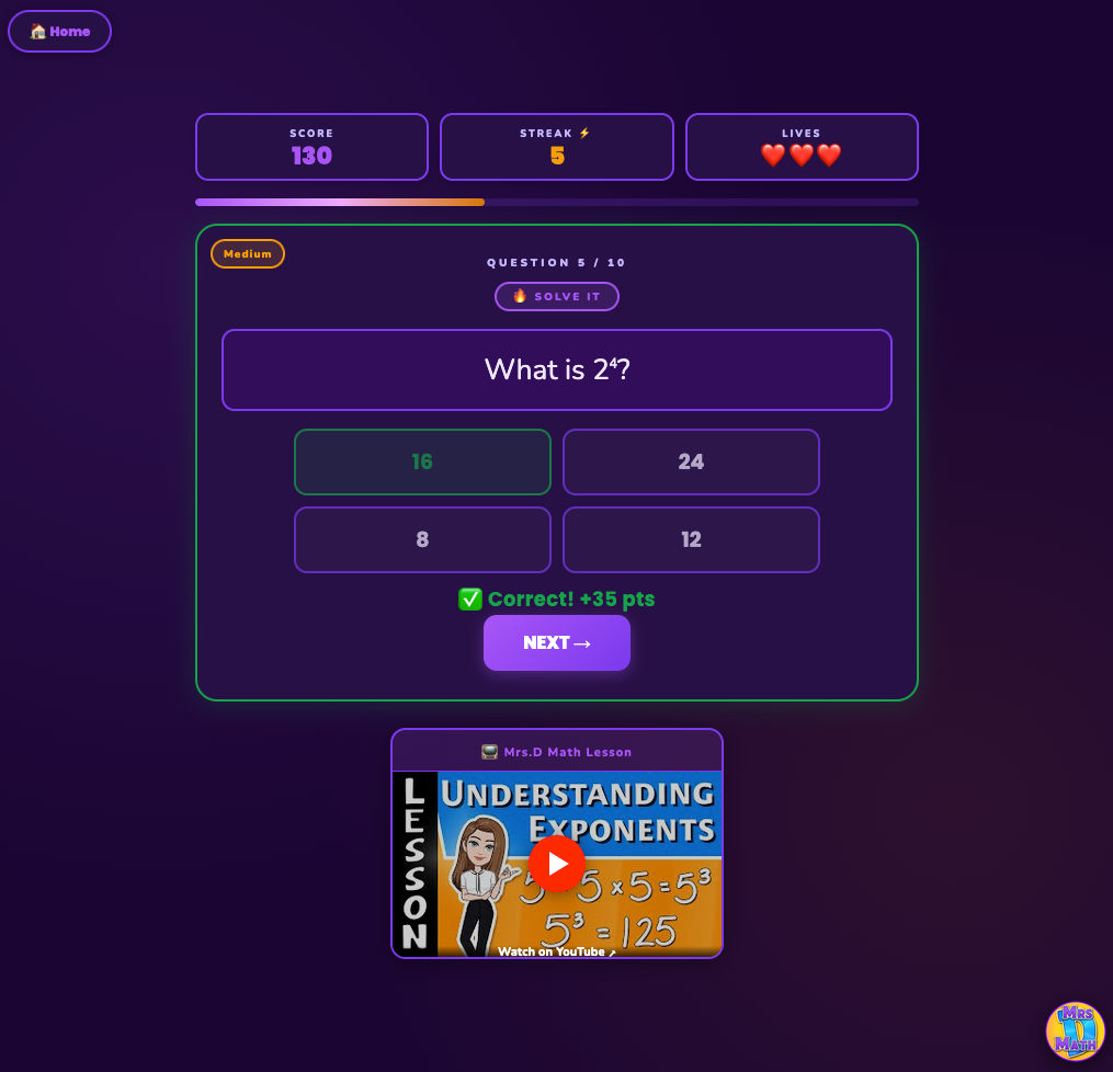 Power Blast | Understanding Exponents | 6th grade
