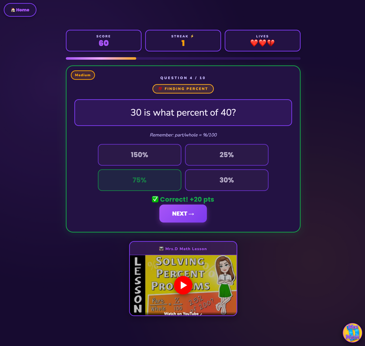 Prop Star | Solving Percent Problems | 6th grade