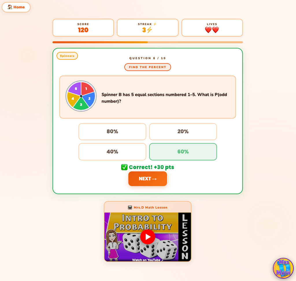 Chance Champion | Intro to Probability | 7th grade