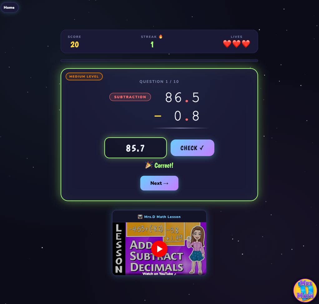 Decimal Adventure | Add & Subtract Decimals | 7th grade