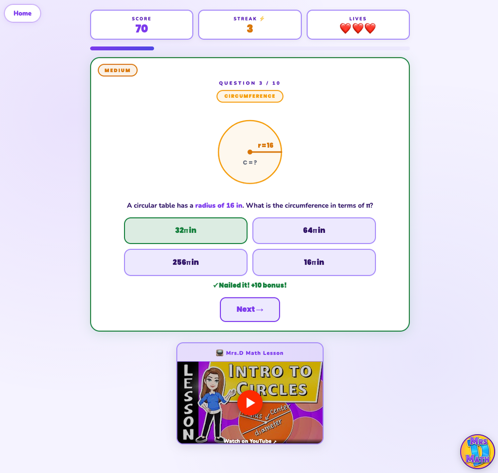 Orbit | Intro to Circles | 7th grade