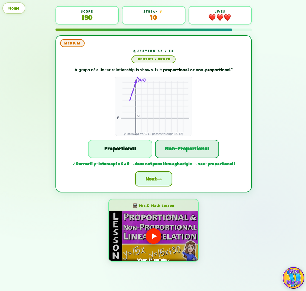 Prop Patrol | Proportional & Non-proportional Linear Relationships | 7th grade