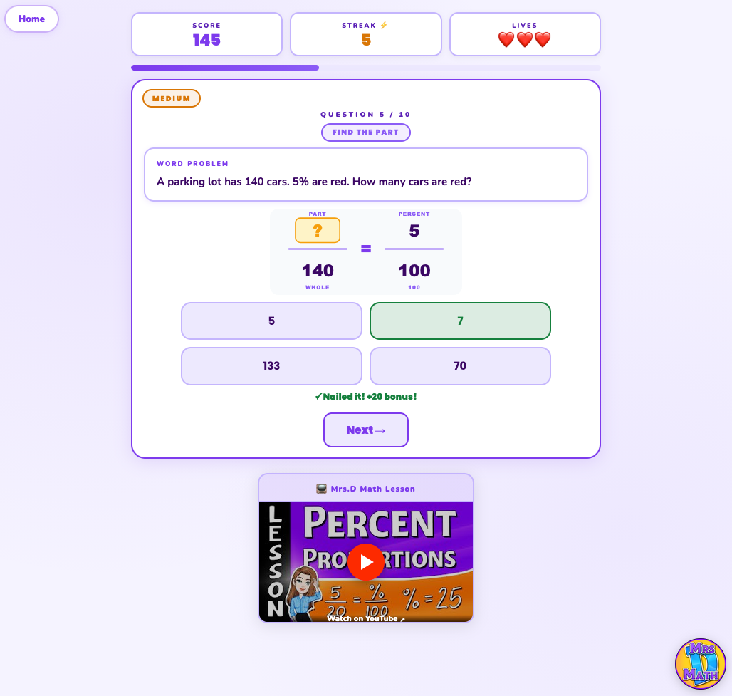 Scale Switch | Percent Proportions | 7th grade