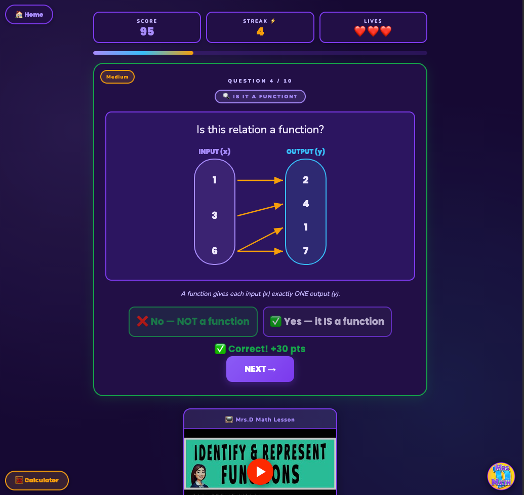 Function Junction | Identify & Represent Functions | 8th grade
