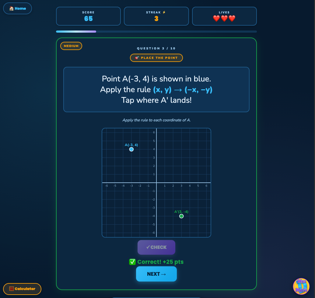 Shape Shifter | Algebraic Representations of Transformations | 8th grade