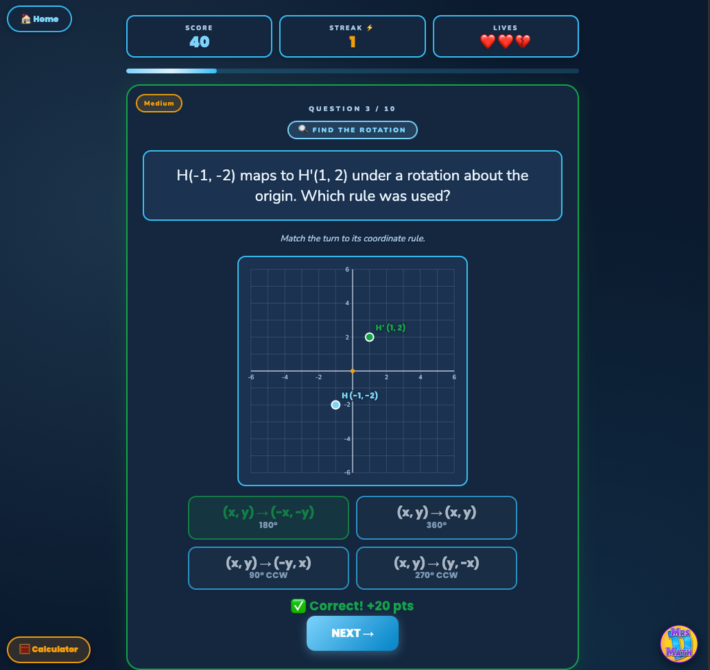 Turning Point | Properties of Rotations | 8th grade