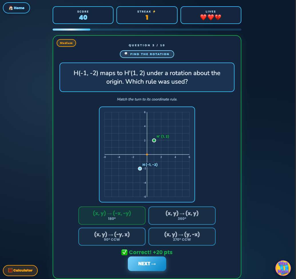 Turning Point | Properties of Rotations | 8th grade