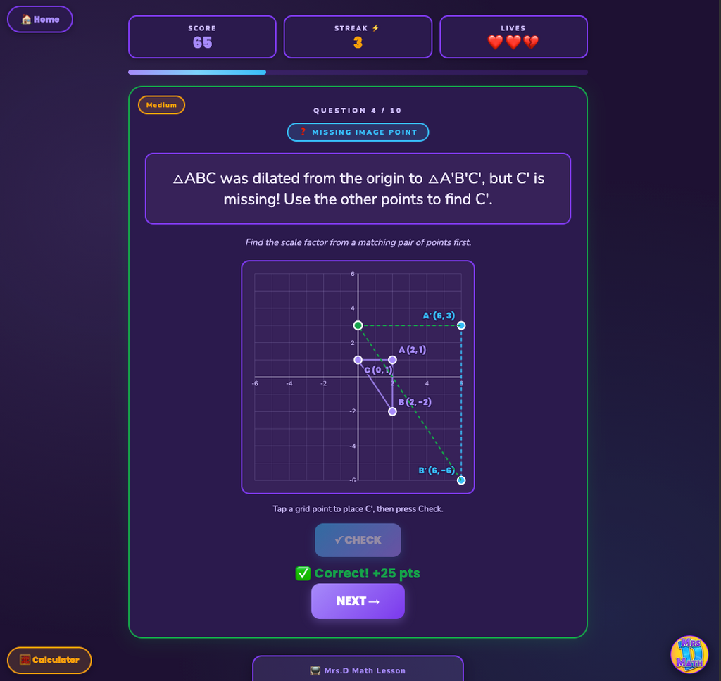 Zoom Zone | Algebraic Representations of Dilations | 8th grade