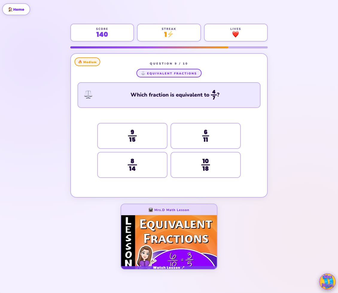 Twin Win | Equivalent Fractions | 6th Grade